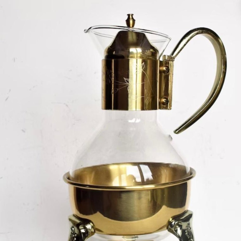 Vintage Brass and Glass coffee pod